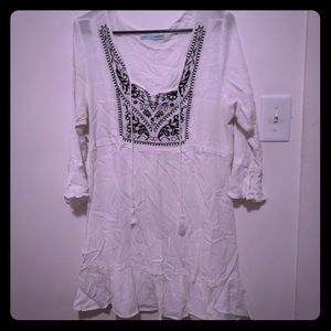 Maurices white peasant style dress